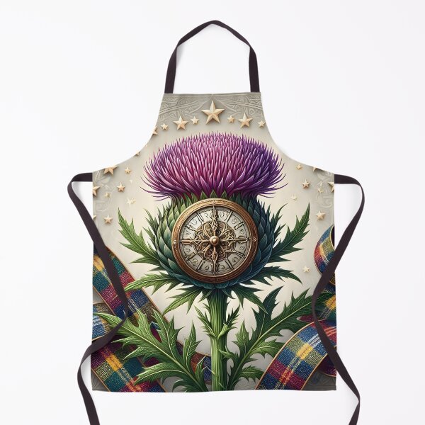 Item preview, Auld Lang Syne Midnight Thistle Clock designed and sold by Sybille-Yates.