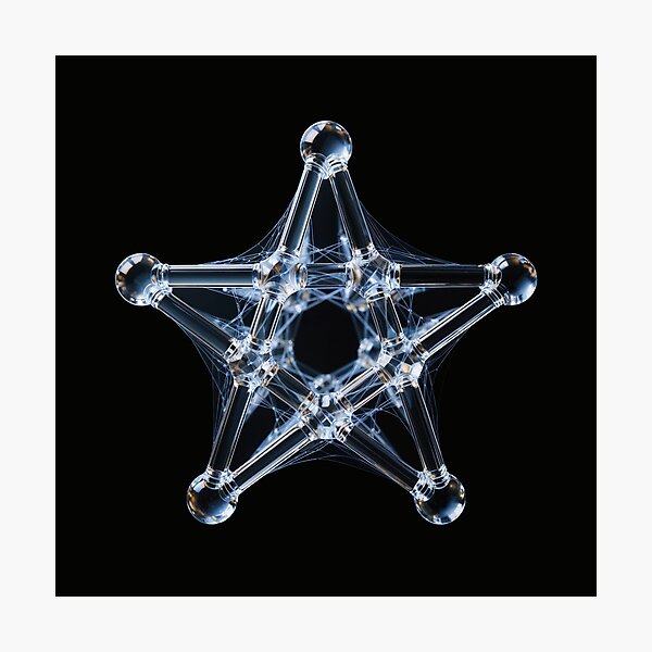 Item preview, five-pointed glass star designed and sold by Mike Kiev art.