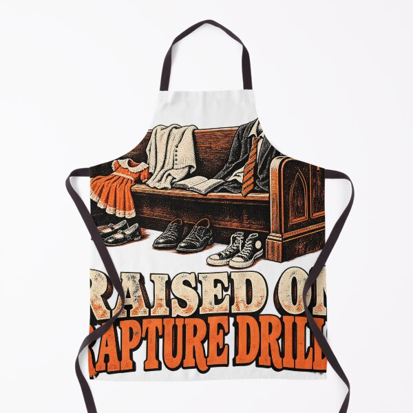 Item preview, Raised on Rapture Drills Funny Exvangelical Screenprint Shirt designed and sold by GloryandFame.