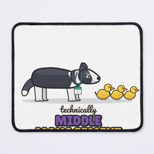 Item preview, Middle Management - Funny Border Collie designed and sold by BooAndBloomCo.