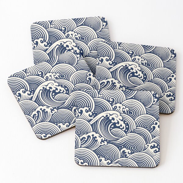 Item preview, Japanese Great Wave Ocean Pattern designed and sold by PatternFablee.