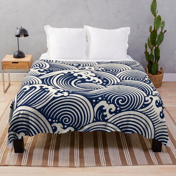 Item preview, Japanese Great Wave Ocean Pattern designed and sold by PatternFablee.