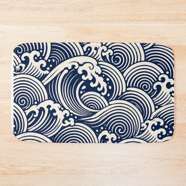 Item preview, Japanese Great Wave Ocean Pattern designed and sold by PatternFablee.