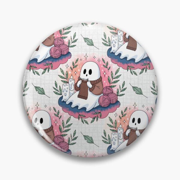 Item preview, Cozy Ghosts with Scarves Halloween Pattern designed and sold by Camel & Quirk.