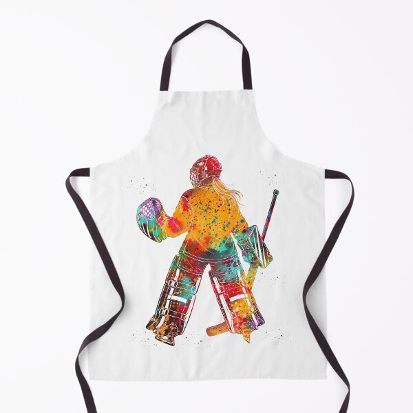 Item preview, Female Ice Hockey Goalie Watercolor Art designed and sold by Liededrom..
