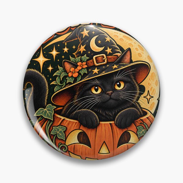 Item preview, Witch Please Black Cat - Retro Vintage designed and sold by Feral Feline.