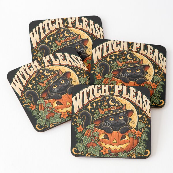 Item preview, Witch Please Black Cat - Retro Vintage designed and sold by Feral Feline.