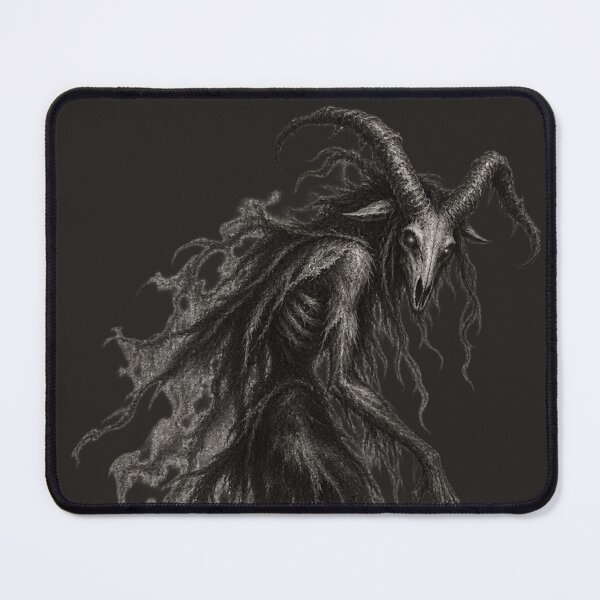 Item preview, The Goatman Cryptid Dark Folk Horror designed and sold by Ashen Threads Studio.