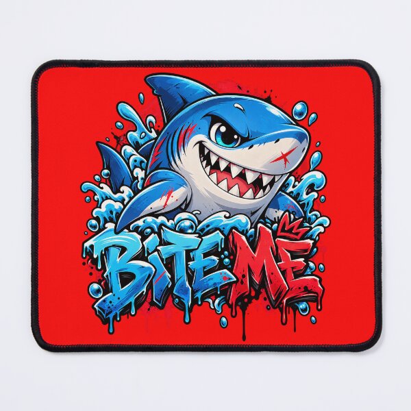 Item preview, Bite Me - Kawaii Shark Graffiti Streetwear designed and sold by Visual Dept..