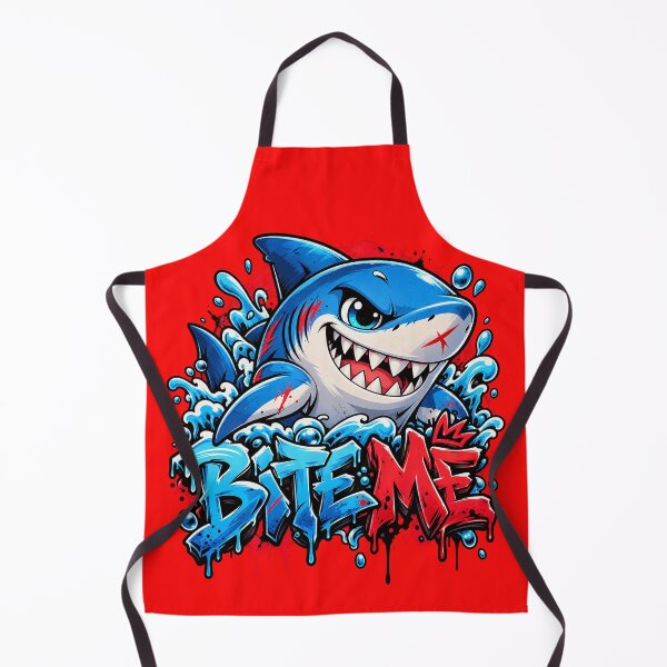 Item preview, Bite Me - Kawaii Shark Graffiti Streetwear designed and sold by Visual Dept..