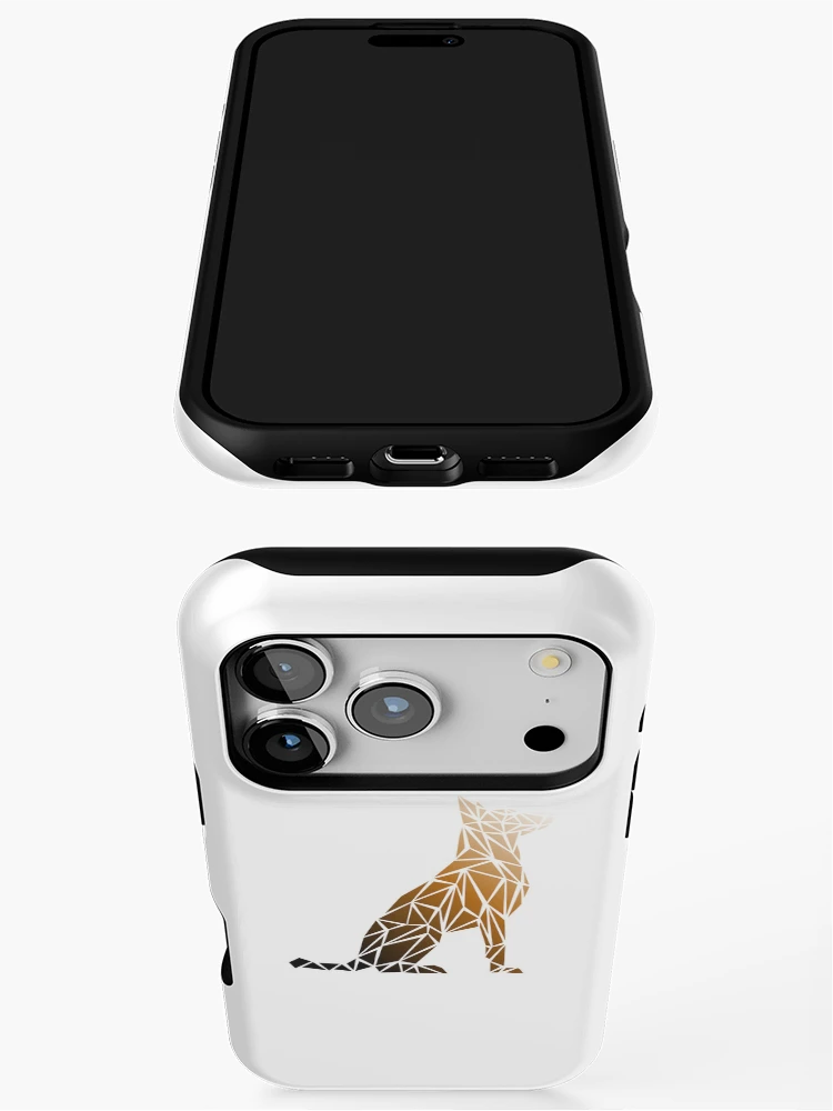 Thumbnail 3 of 4, iPhone Case, Geometric Dog - Rust designed and sold by Espyr.Art.