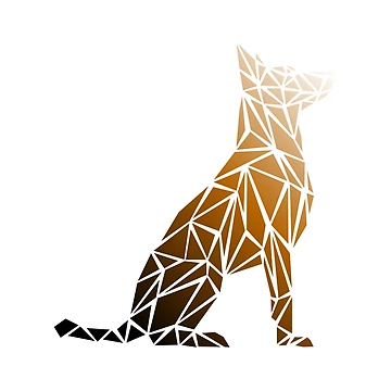 Artwork thumbnail, Geometric Dog - Rust by Espyr.Art