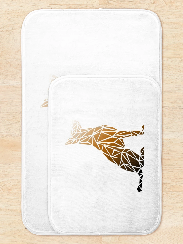 Thumbnail 5 of 6, Bath Mat, Geometric Dog - Rust designed and sold by Espyr.Art.