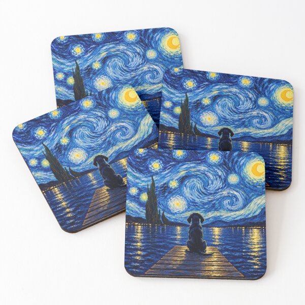 Item preview, Funny American English Coonhound Dog Starry Night Painting Bridge Star Mom Dad Kids designed and sold by FurryHavenPH.