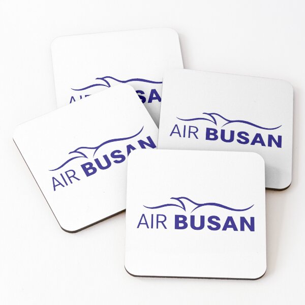 Artikelvorschau, Logo der koreanischen Fluggesellschaft Air Busan mit marineblauem Seevogel-Emblem und zweifarbiger Wortmarke entworfen und verkauft von Veijo  A Raisan.