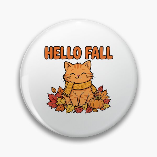 Artikelvorschau, Hello Fall Orange Cat Autumn Leaves Funny Fall Shirt entworfen und verkauft von dostielee.