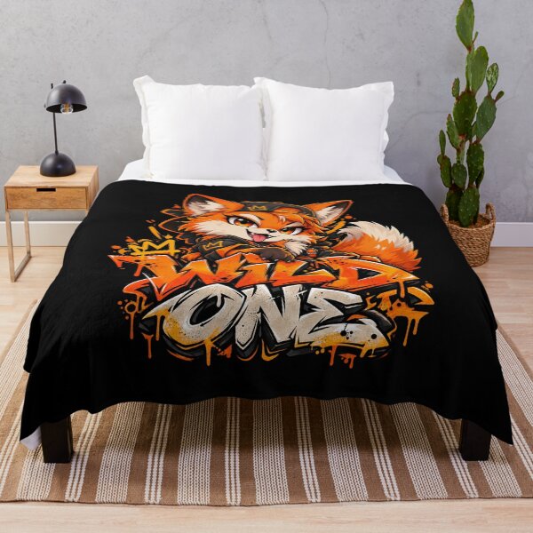 Item preview, Wild One - Kawaii Fox Graffiti Streetwear designed and sold by Visual Dept..