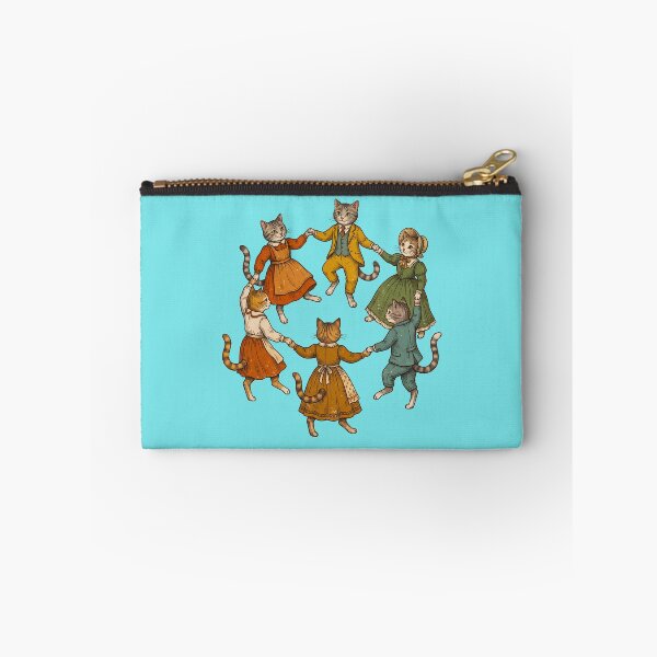 Item preview, Whimsical Dancing Cats Folk Art designed and sold by TeeARTHY.