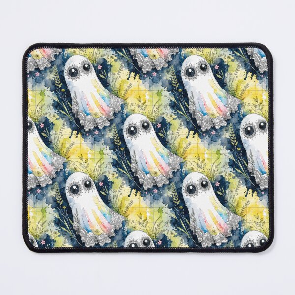 Item preview, Rainbow Watercolor Ghost Halloween Seamless Pattern designed and sold by Camel & Quirk.