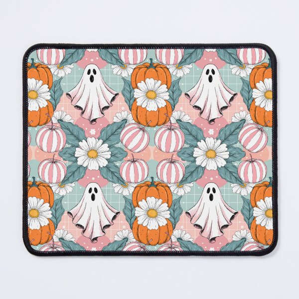 Item preview, Cute Ghosts Pumpkins and Daisies Halloween Pattern designed and sold by Camel & Quirk.