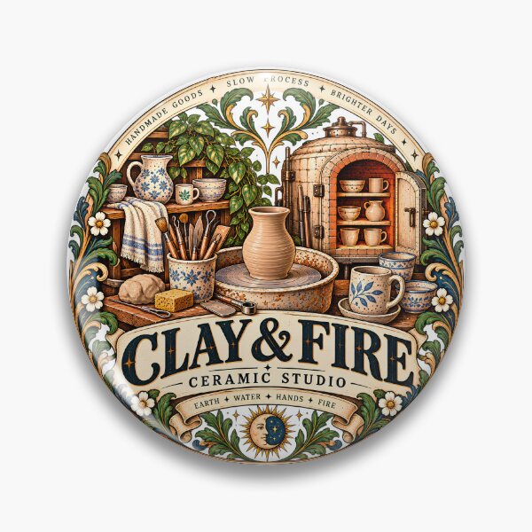 Item preview, Vintage Clay & Fire Ceramic Studio designed and sold by MysticCanvasAi.