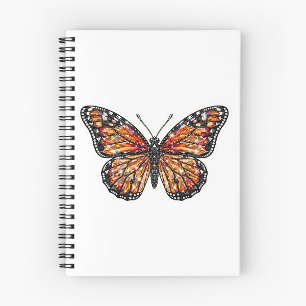 Item preview, Monarch Butterfly Crystal Sticker - Orange Amber Wings And Black Diamond Body designed and sold by Crystal Critters .