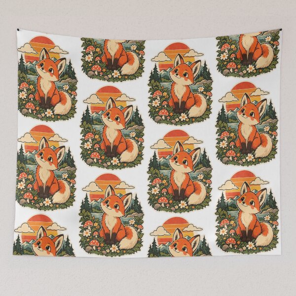 Item preview, Retro Fox Vintage Cute Woodland Animal designed and sold by SHRETAM CO..