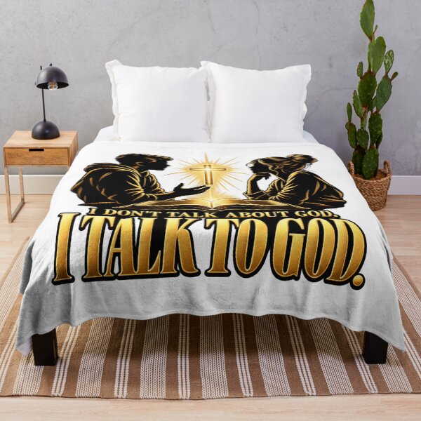 Item preview, I Talk to God – Gold Silhouettes and Bible Christian Design designed and sold by Intensegd.