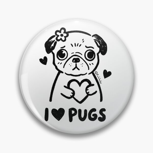 Item preview, I love PUGS! designed and sold by PickledjoArt.