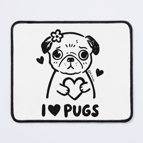 Item preview, I love PUGS! designed and sold by PickledjoArt.