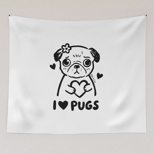 Item preview, I love PUGS! designed and sold by PickledjoArt.