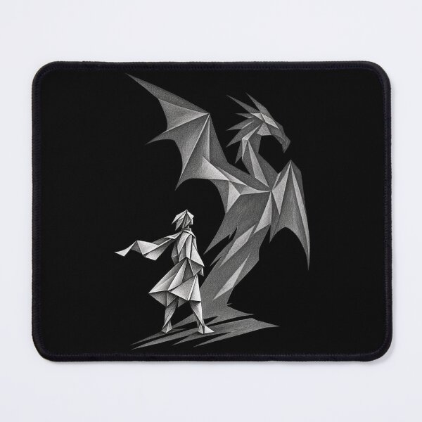 Item preview, Origami Dragon Shadow – Dark Fantasy Paper Art - PLUSHIWORLD designed and sold by PLUSHIWORLDtm.