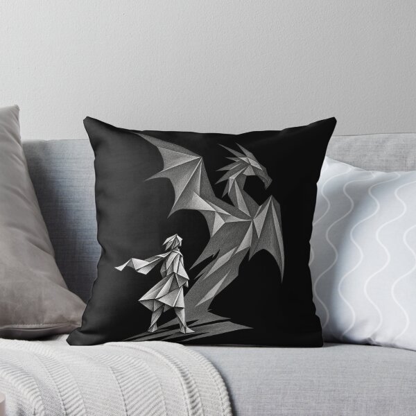 Aperçu de l'œuvre Origami Dragon Shadow – Dark Fantasy Paper Art - PLUSHIWORLD créée et vendue par PLUSHIWORLDtm.