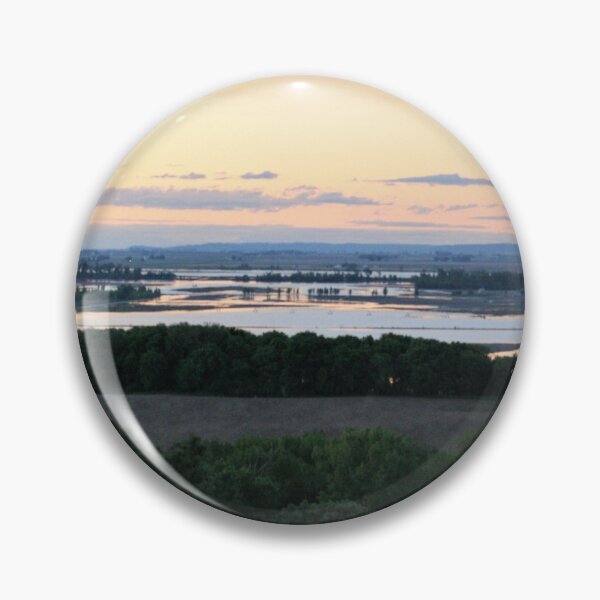 Item preview, Nebraska landscape river flooding designed and sold by lindholm-art.