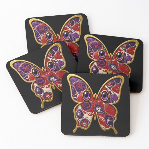 Item preview, Cute OwO Butterfly - Psychedelic Fluid Art Design designed and sold by Breezes-of-Ida.