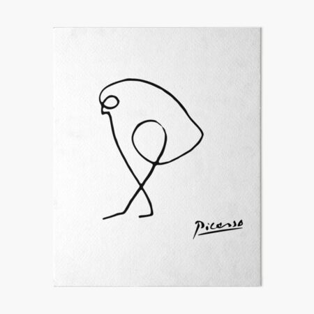 Pablo Picasso The Sparrow (Bird of Prey) T Shirt, Artwork Sketch Reproduction, tshirt, tee, jersey, poster, artwork Art Board Print