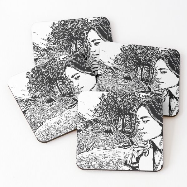 Item preview, Jamie Chung con una edición de ciervos designed and sold by simpleswift.