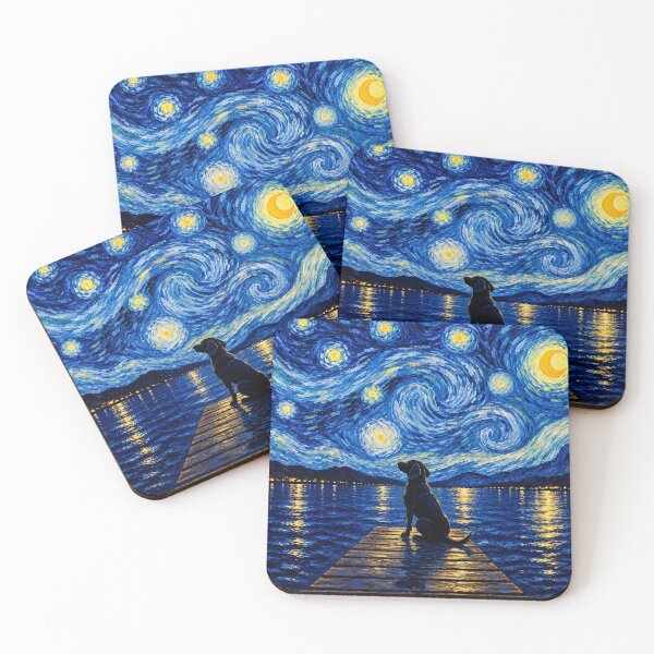 Item preview, Funny Bavarian Mountain Scent Hound Dog Starry Night Painting Bridge Star Mom Dad Kids designed and sold by FurryHavenPH.