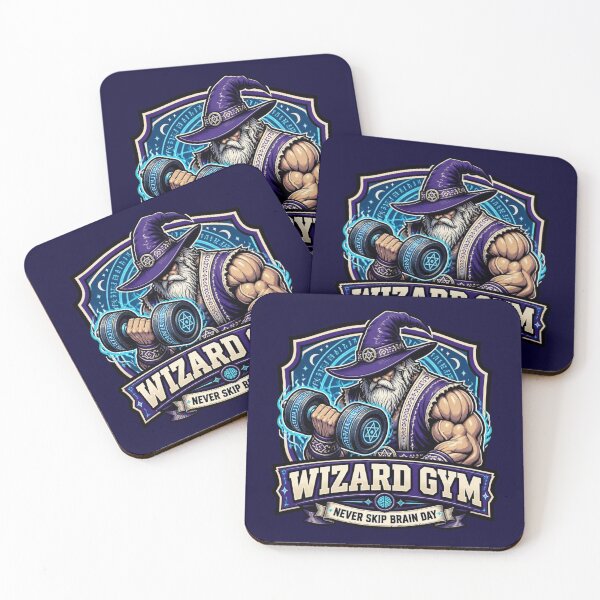 Item preview, Wizard Gym Never Skip Brain Day Retro Fitness RPG designed and sold by Dice_Goblin_Studio.