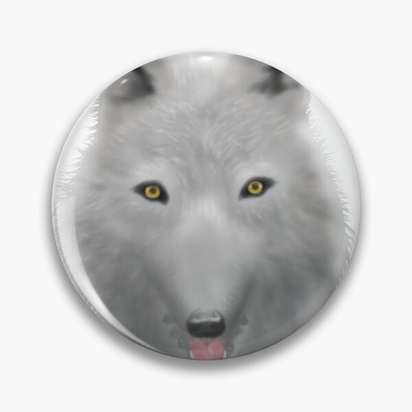 Item preview, White Gray Wolf Head Yellow Eyes Minimalist Wildlife designed and sold by Moumaima.