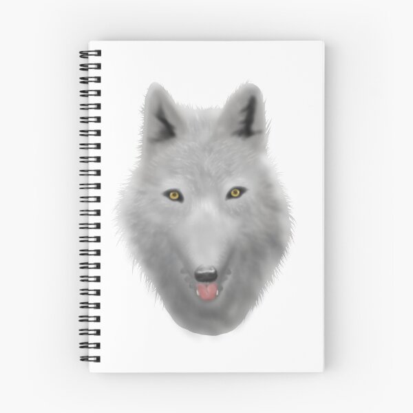 Item preview, White Gray Wolf Head Yellow Eyes Minimalist Wildlife designed and sold by Moumaima.