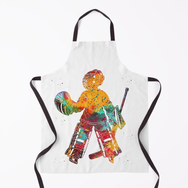 Item preview, Little Boy Ice Hockey Goalie Watercolor Art designed and sold by Liededrom..