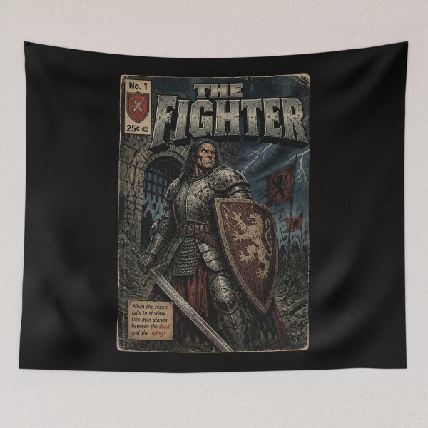 Item preview, The Fighter - Action Surge Retro Comic Cover | TTRPG Fantasy designed and sold by Dice_Goblin_Studio.