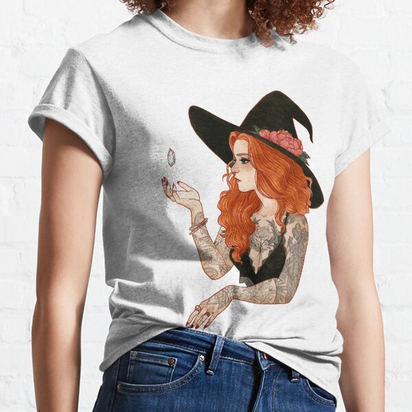 Red tattooed witch Classic T-Shirt