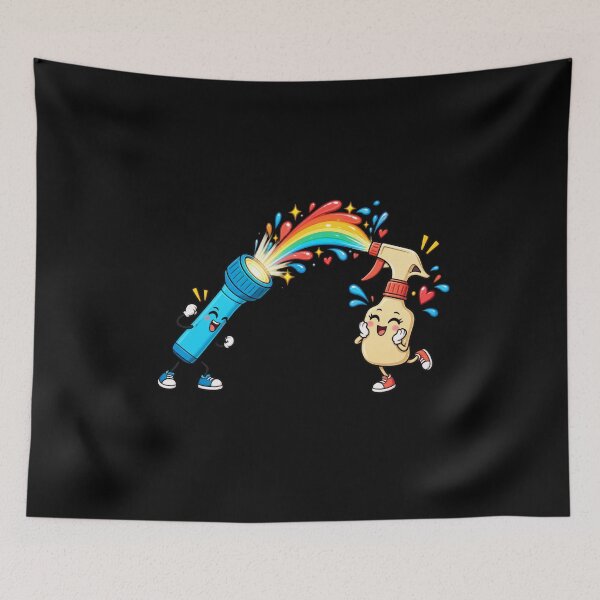 Item preview, Flashlight Rainbow Spray Funny Cute Cartoon designed and sold by waikibi ⭐⭐⭐⭐.