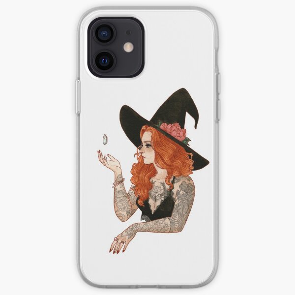 Bruja tatuada roja Funda blanda para iPhone