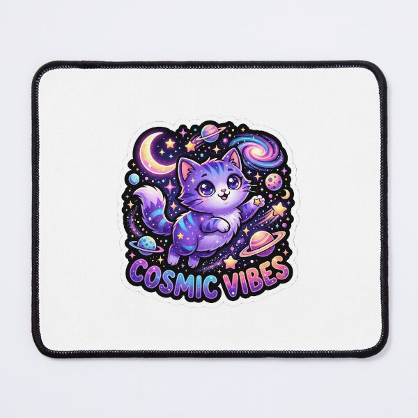 Item preview, Cosmic Vibes Cat Sticker designed and sold by Scorpio Art.