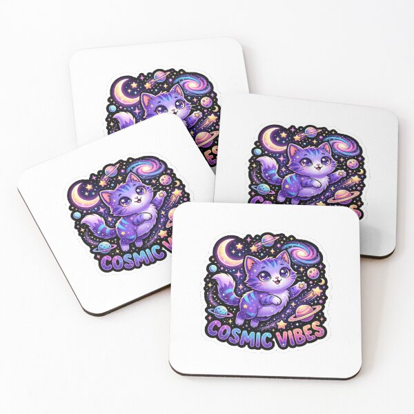 Item preview, Cosmic Vibes Cat Sticker designed and sold by Scorpio Art.