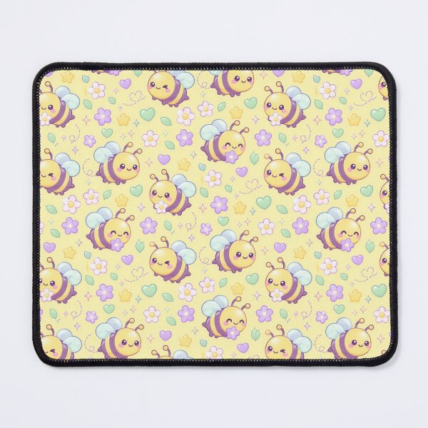 Item preview, Cute Kawaii Gummy Bee Pastel Candy Pattern designed and sold by Soft Berry Studio.