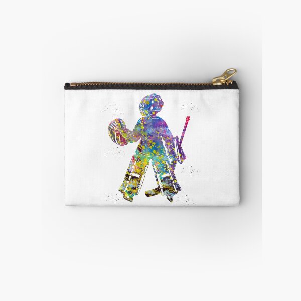 Item preview, Little Boy Ice Hockey Goalie Watercolor Art designed and sold by Liededrom..